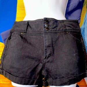 Wax Jean Black Shorts